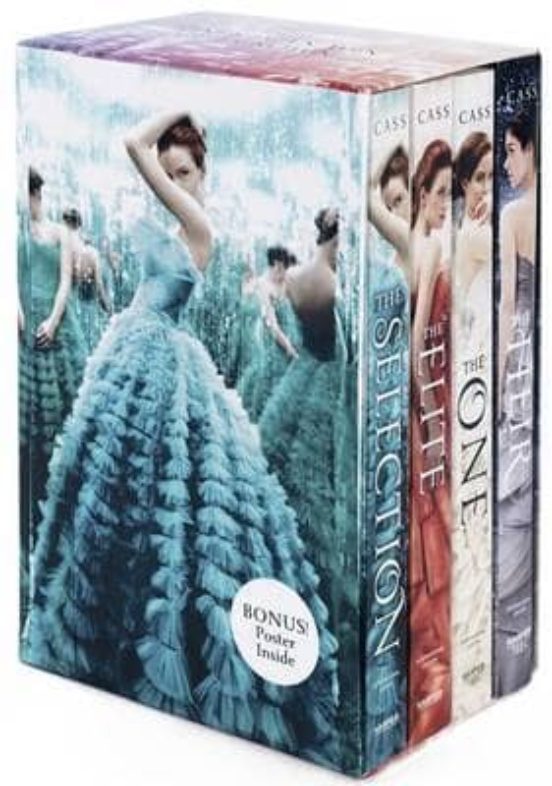 Portada de the selection 4 – book box set: the selection, the elite, the one , the heir