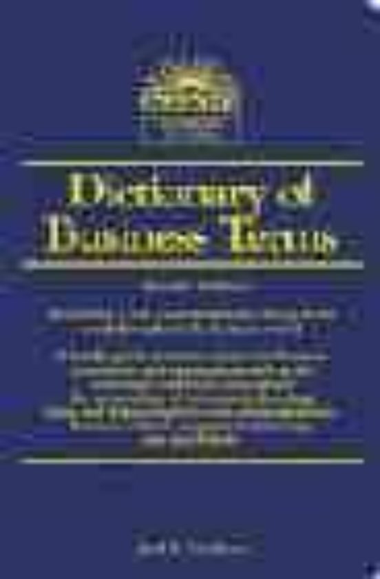 Portada de dictionary of business terms