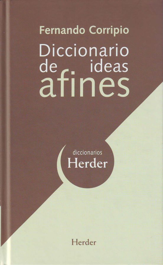 Portada de diccionario de ideas afines