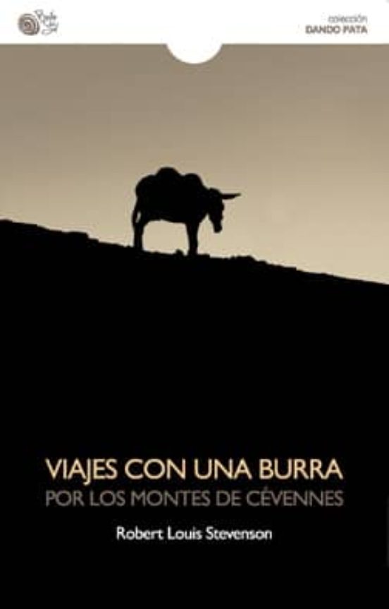 Portada de viajes con una burra por los montes de cevennes