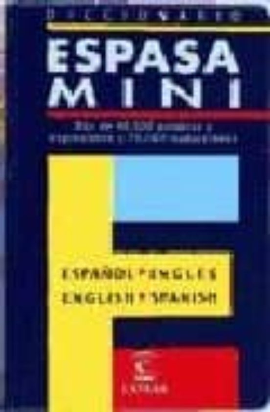 Portada de diccionario mini: español / ingles –  ingles / español