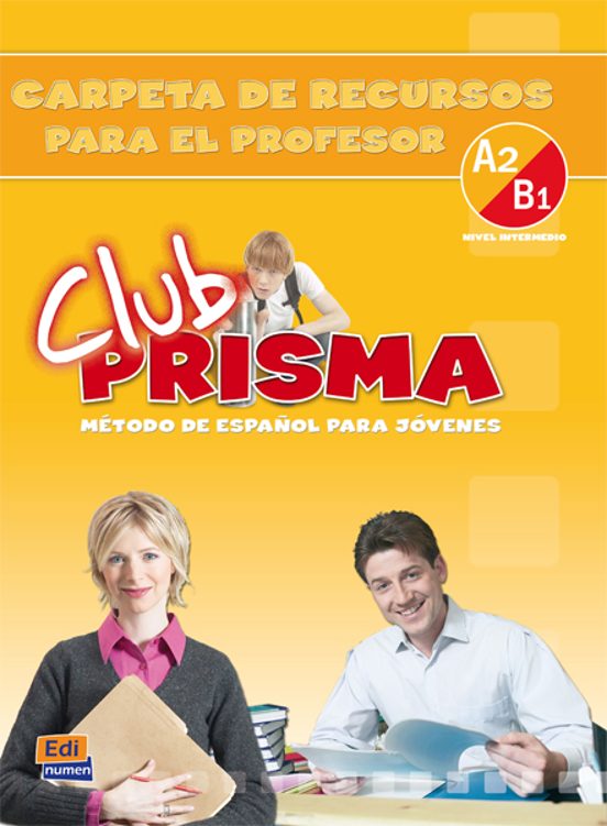 Portada de carpeta de recursos para el profesor a2-b1: club prisma -intermed io