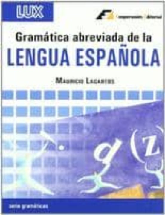 Portada de gramatica abreviada de la lengua española