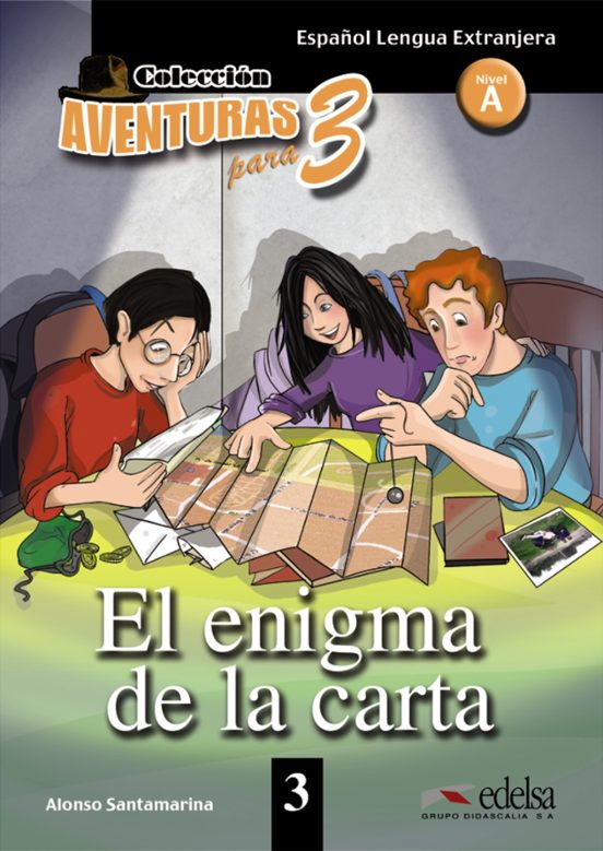 Portada de aventuras para tres – el enigma de la carta – nivel a