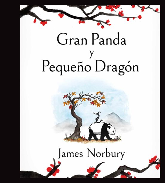 Portada de gran panda y pequeño dragon