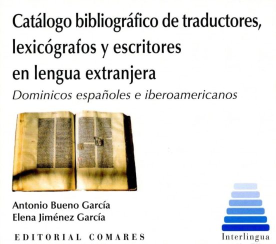 Portada de catalogo bibliografico de traductores, lexicografos y escritores en lengua extranjera