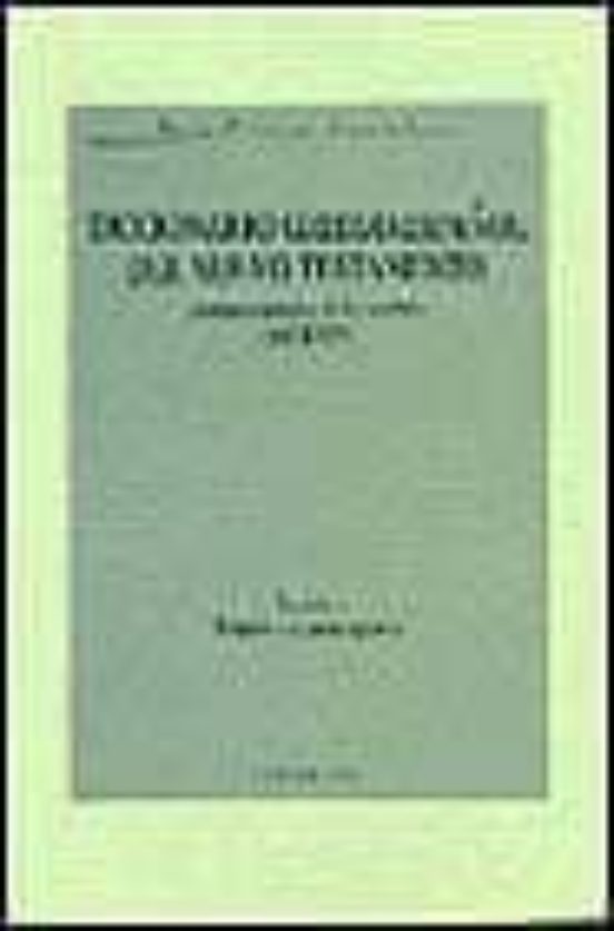 Portada de diccionario griego-español del nuevo testamento: analisis de voca blos