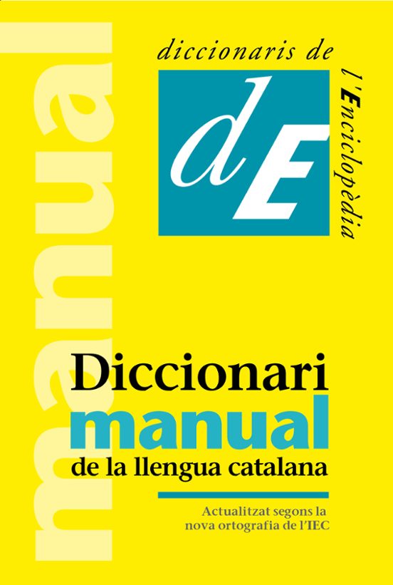 Portada de diccionari manual de la llengua catalana