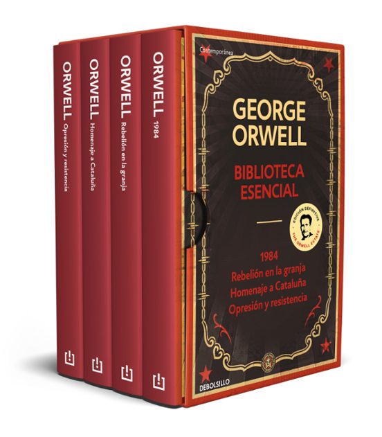 Portada de biblioteca esencial george orwell