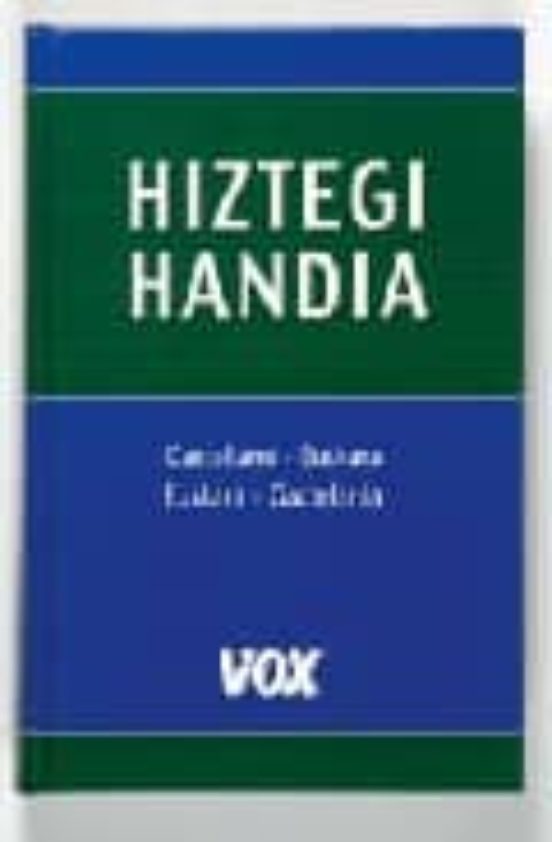 Portada de hiztegi handia